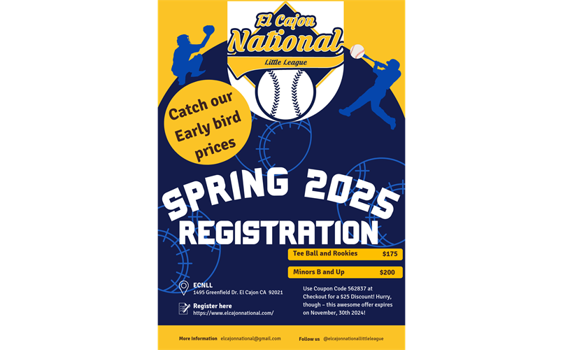 Spring 2025 Registration Now Open!